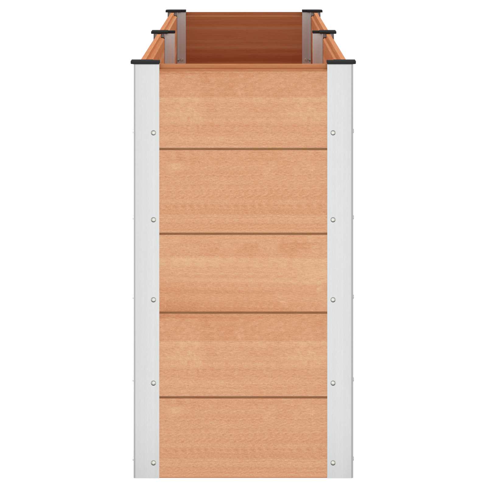 Verhoogde plantenbak Bruin 250 x 50 x 91 cm alu.