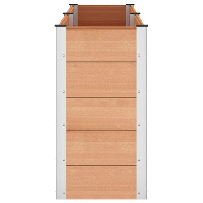 Verhoogde plantenbak Bruin 250 x 50 x 91 cm alu.