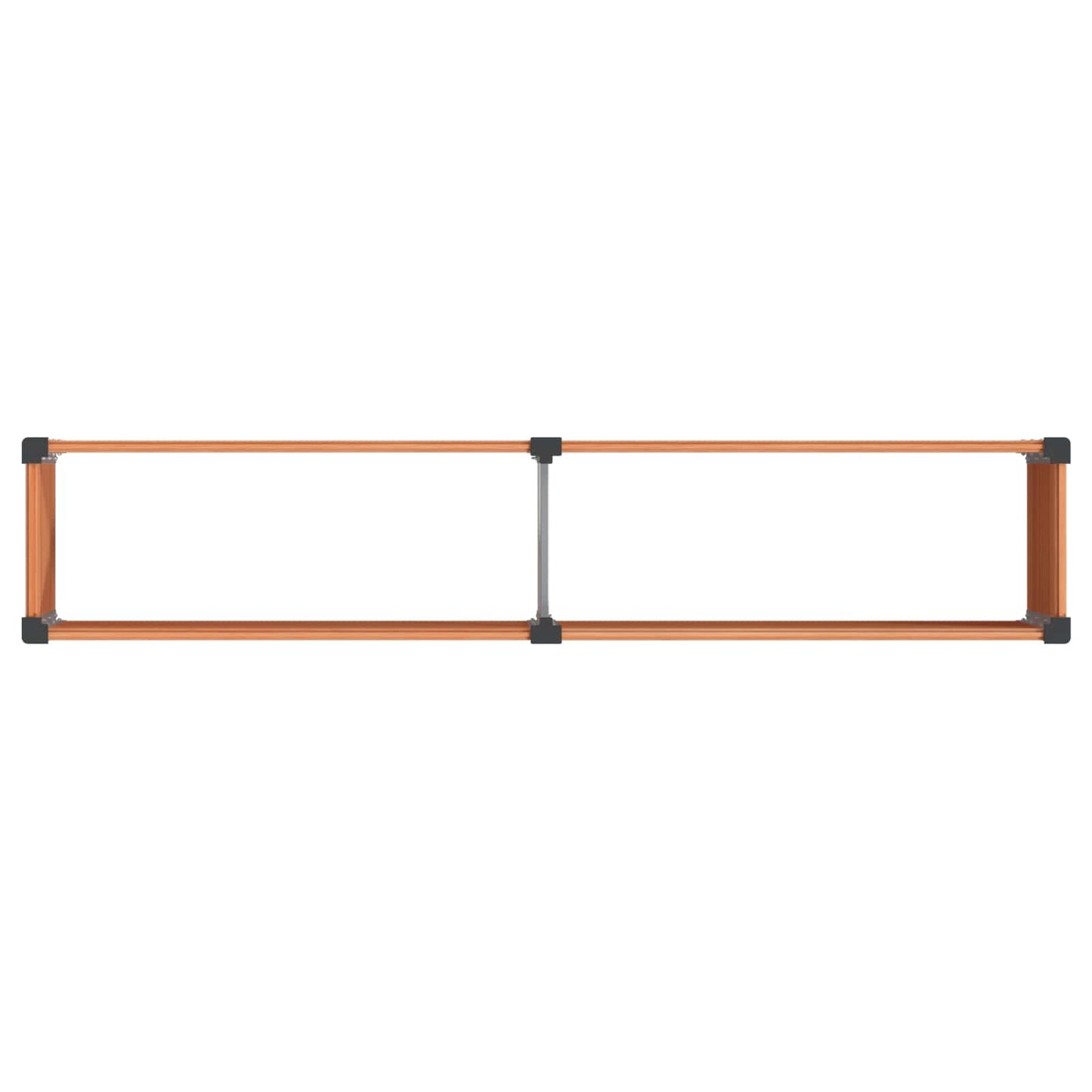Verhoogde plantenbak Bruin 250 x 50 x 91 cm alu.