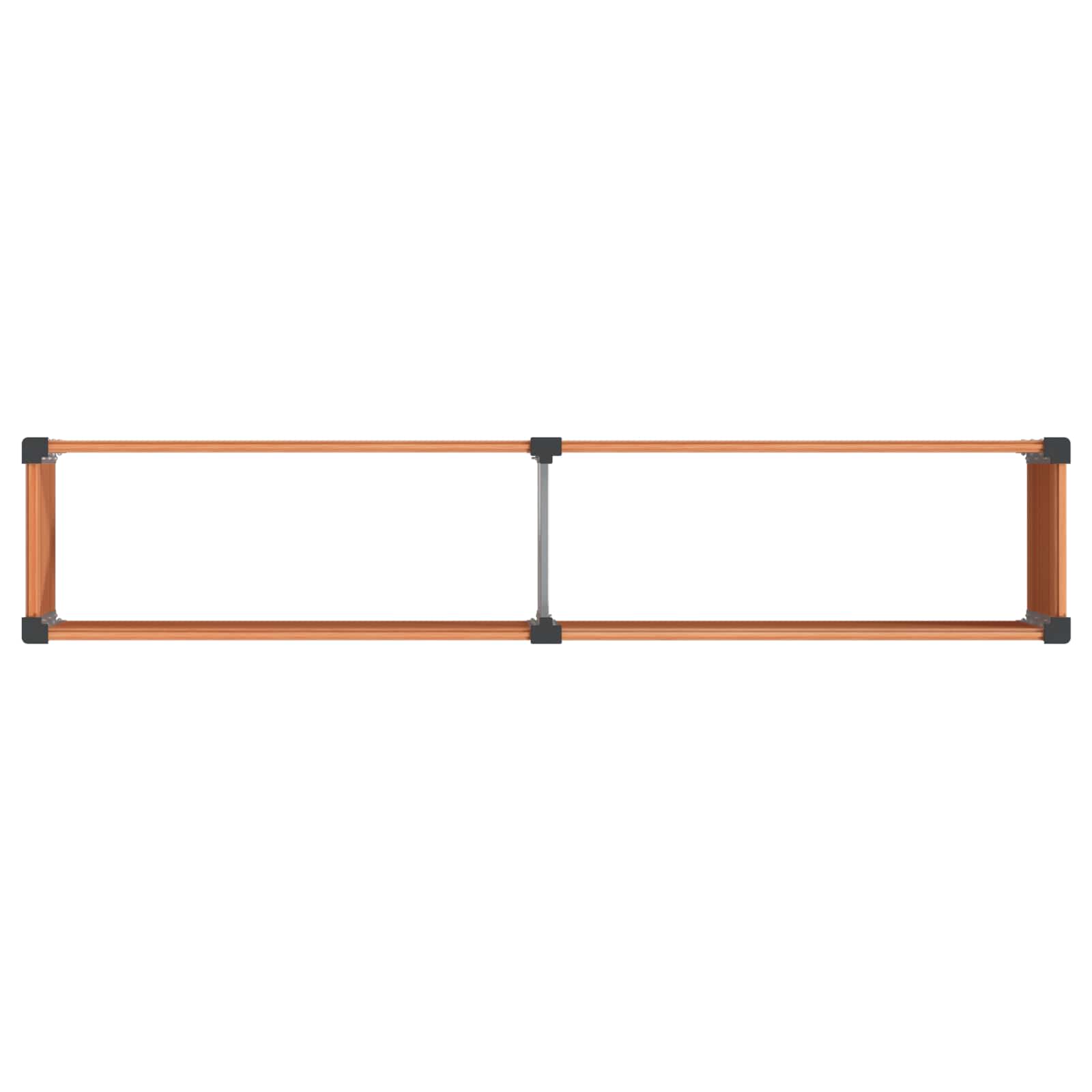 Verhoogde plantenbak Bruin 250 x 50 x 91 cm alu.