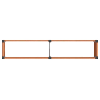 Verhoogde plantenbak Bruin 250 x 50 x 91 cm alu.