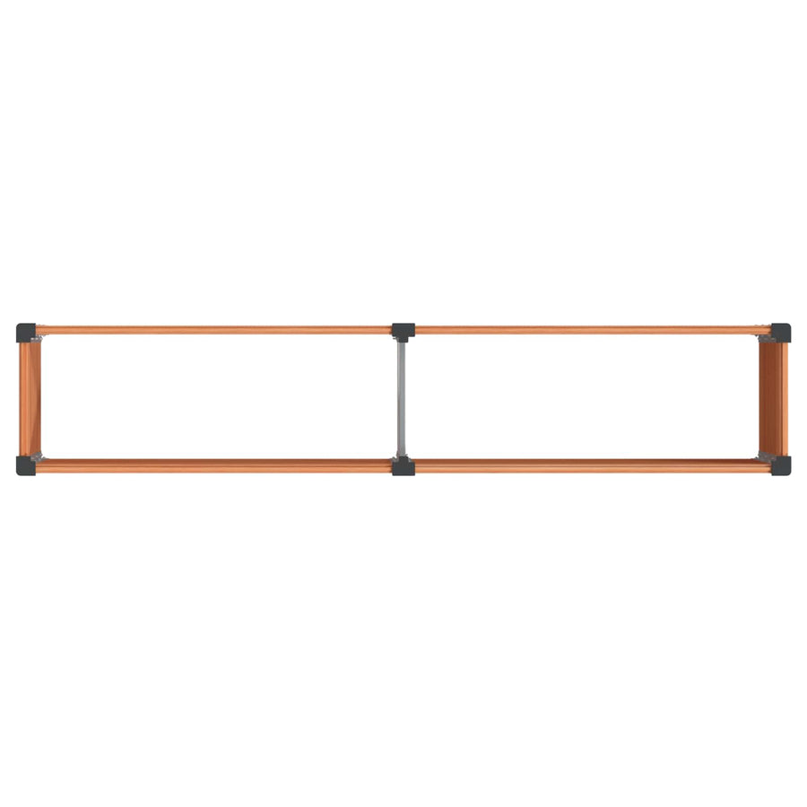 Verhoogde plantenbak Bruin 250 x 50 x 91 cm alu.