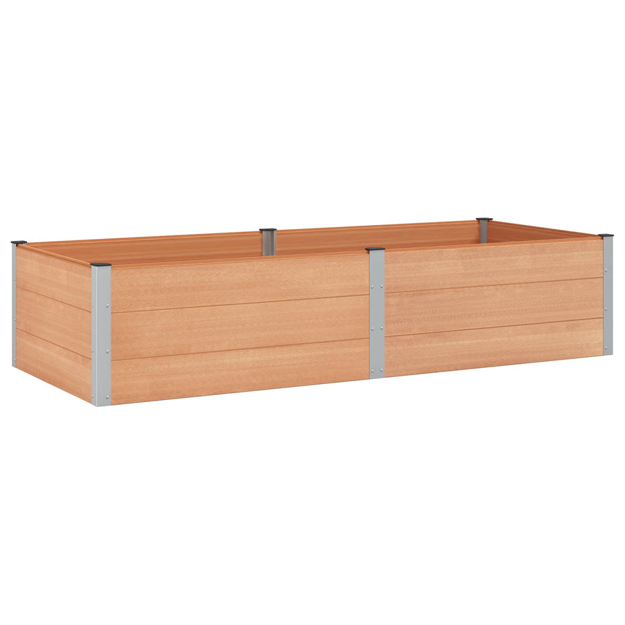Verhoogde plantenbak Bruin 250 x 100 x 54 cm alu.