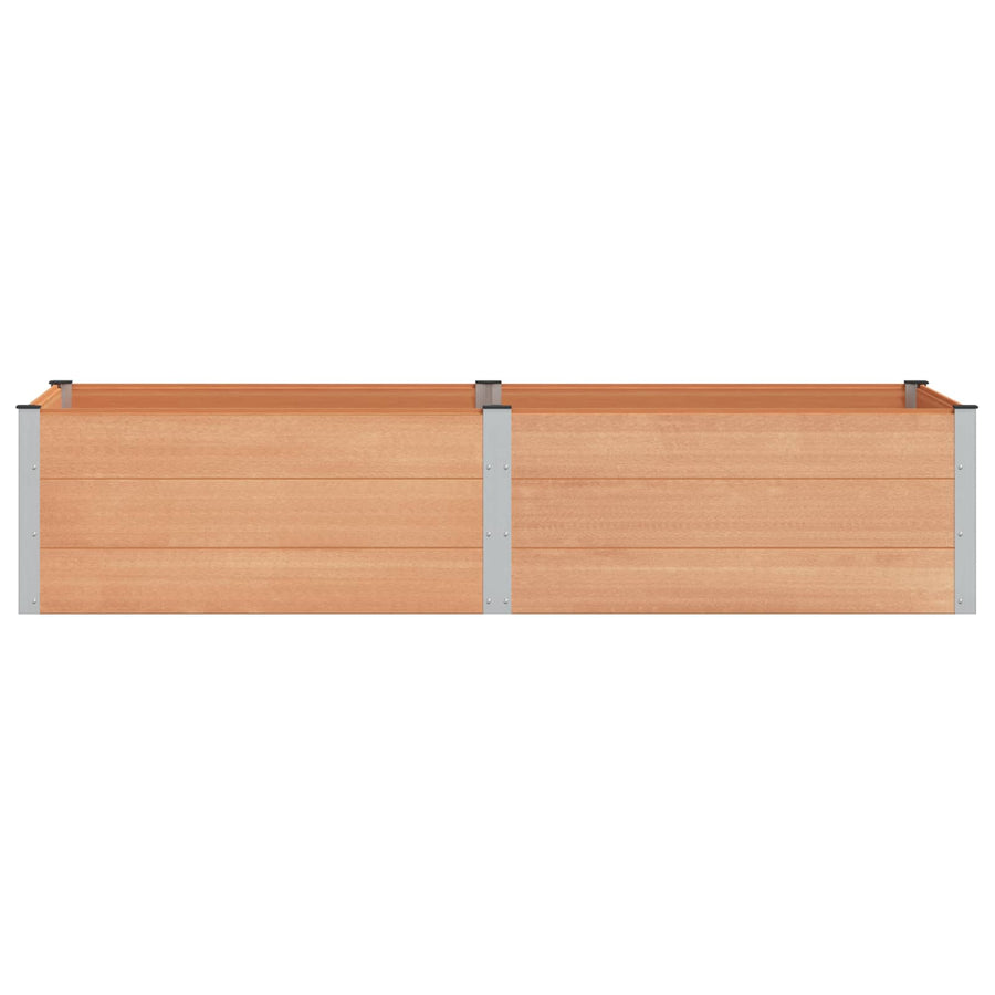 Verhoogde plantenbak Bruin 250 x 100 x 54 cm alu.
