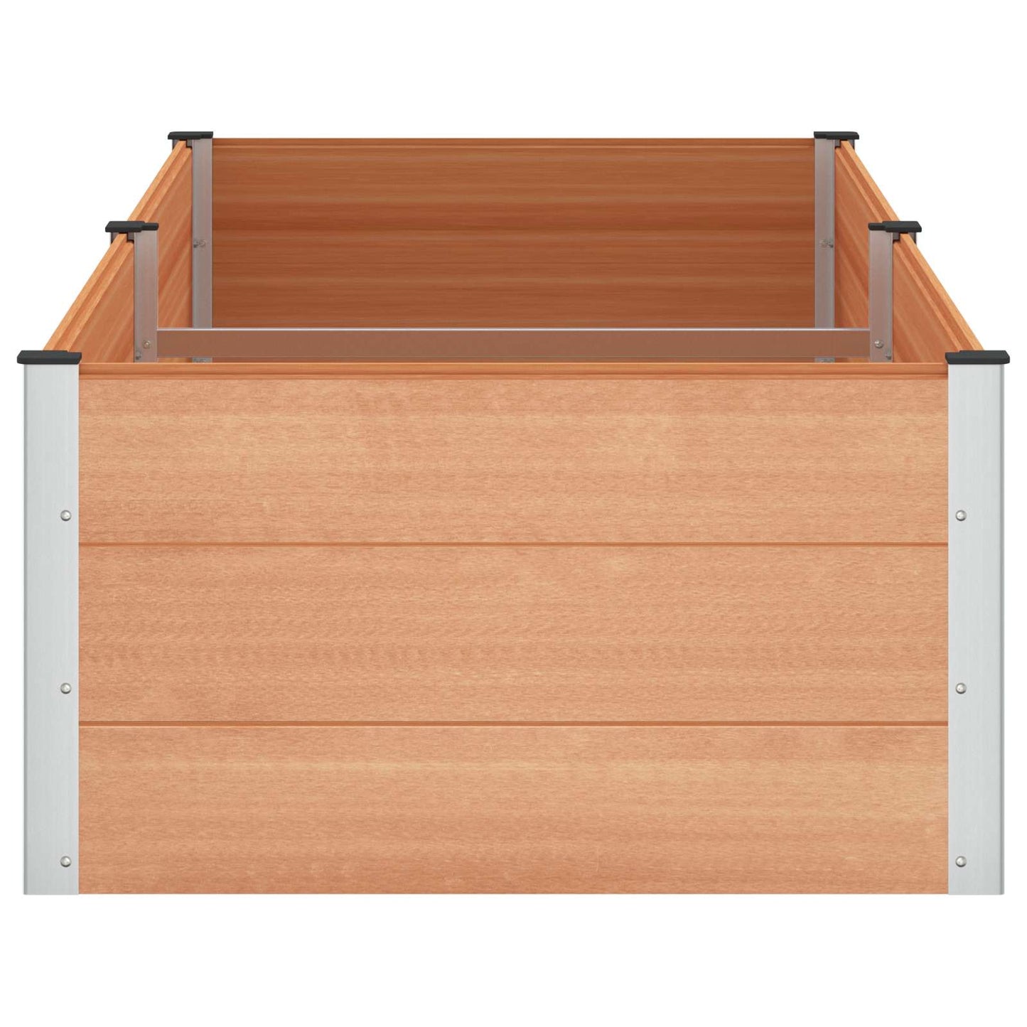 Verhoogde plantenbak Bruin 250 x 100 x 54 cm alu.