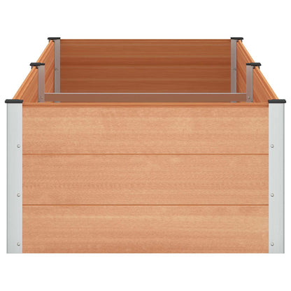 Verhoogde plantenbak Bruin 250 x 100 x 54 cm alu.