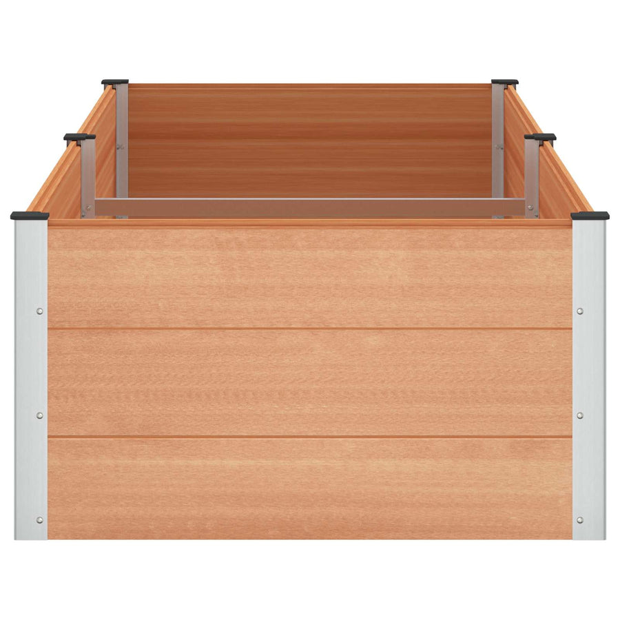 Verhoogde plantenbak Bruin 250 x 100 x 54 cm alu.