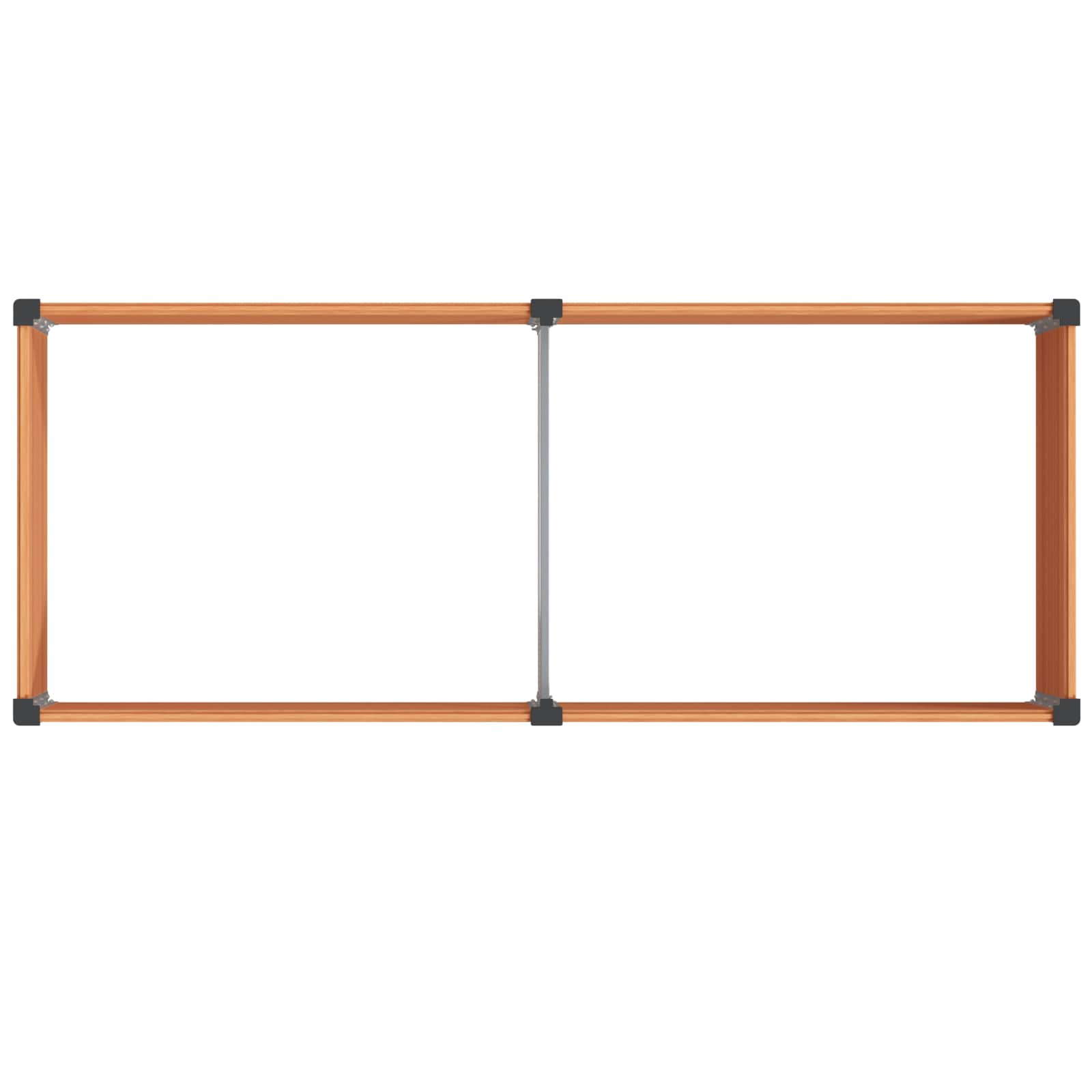 Verhoogde plantenbak Bruin 250 x 100 x 54 cm alu.