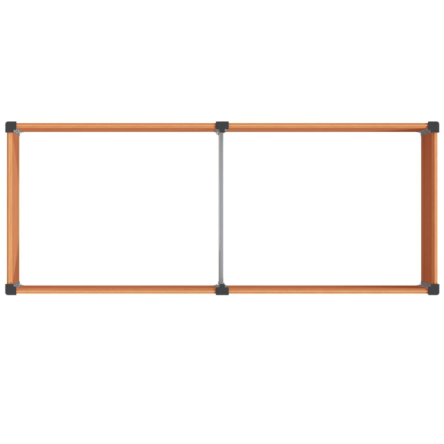 Verhoogde plantenbak Bruin 250 x 100 x 54 cm alu.