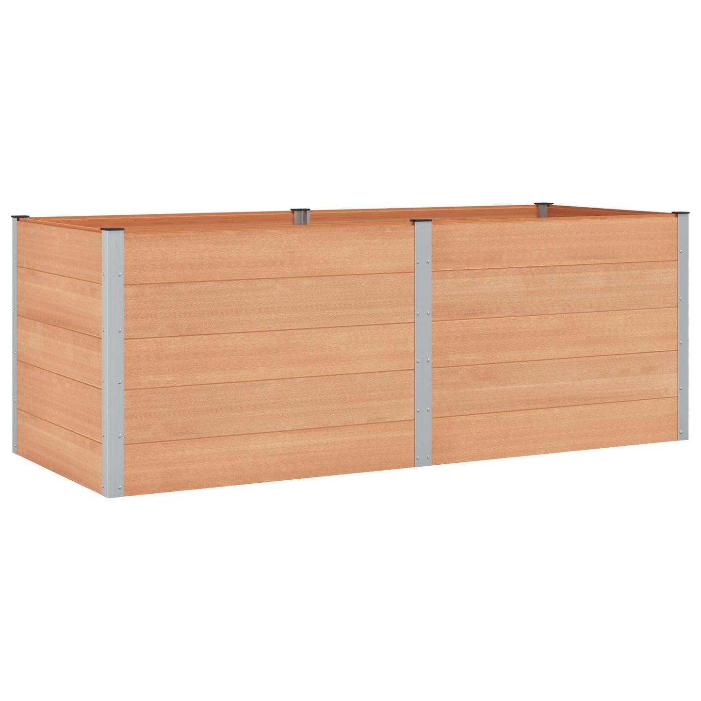 Verhoogde plantenbak Bruin 250 x 100 x 91 cm alu.