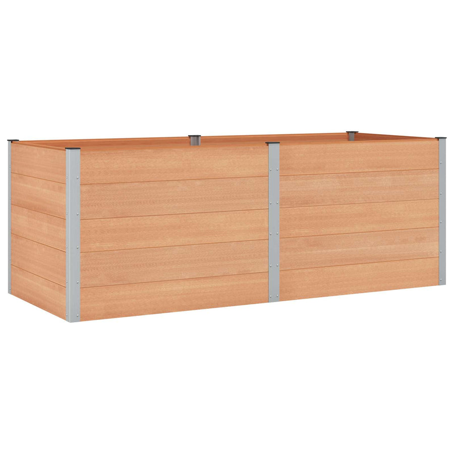 Verhoogde plantenbak Bruin 250 x 100 x 91 cm alu.