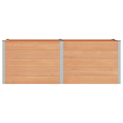 Verhoogde plantenbak Bruin 250 x 100 x 91 cm alu.