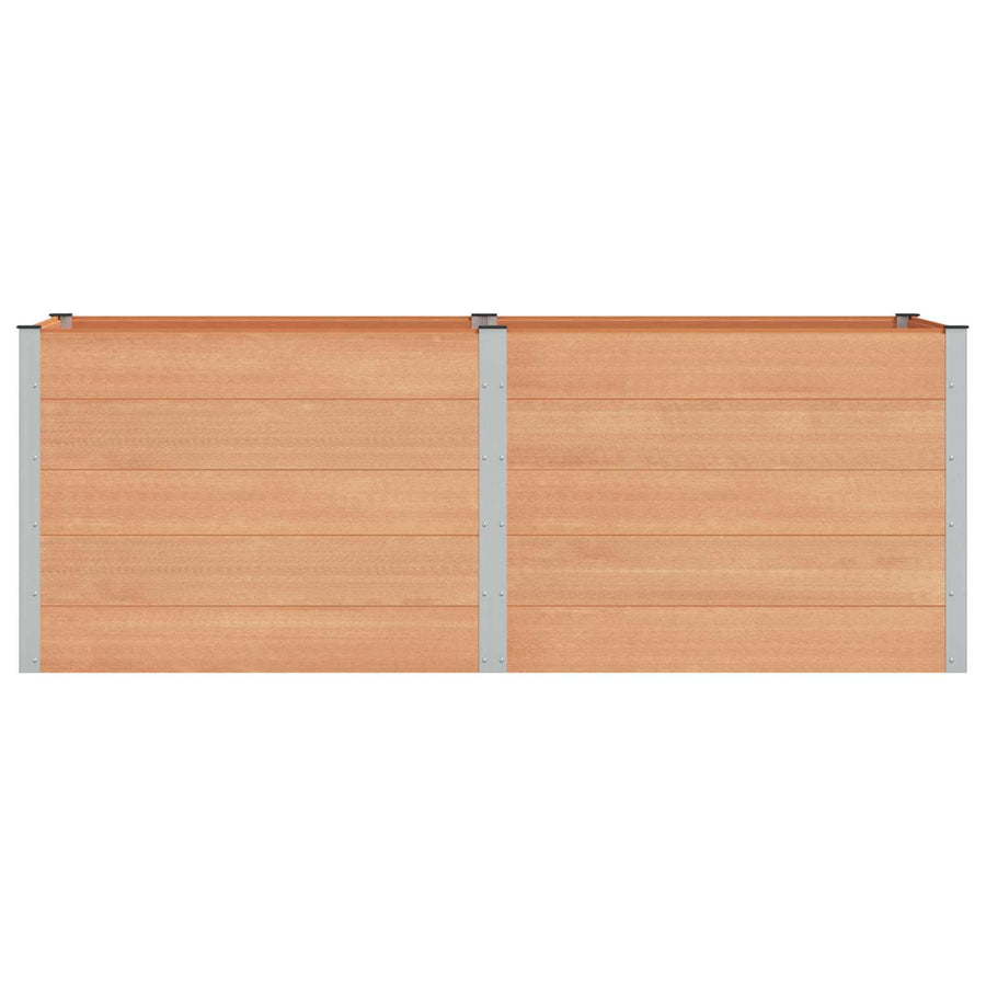 Verhoogde plantenbak Bruin 250 x 100 x 91 cm alu.