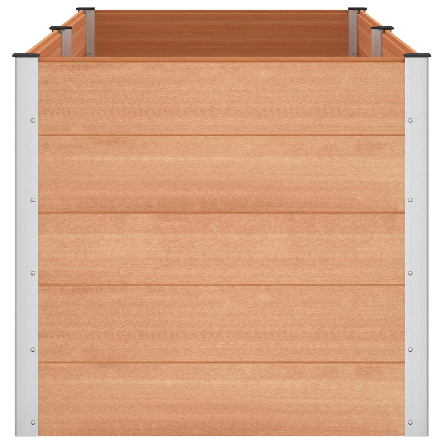 Verhoogde plantenbak Bruin 250 x 100 x 91 cm alu.