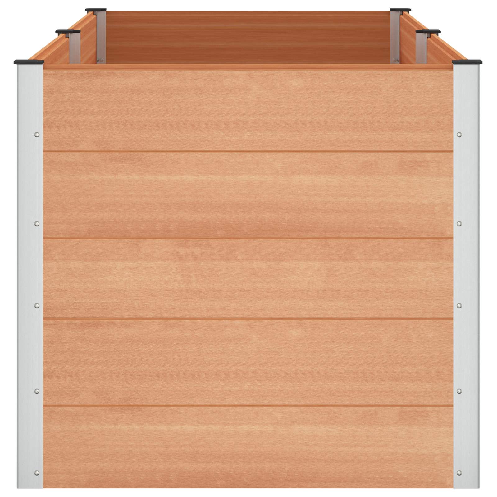 Verhoogde plantenbak Bruin 250 x 100 x 91 cm alu.