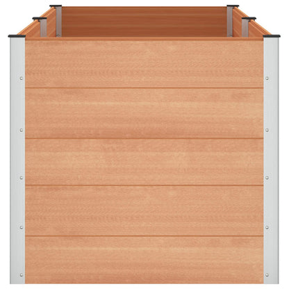 Verhoogde plantenbak Bruin 250 x 100 x 91 cm alu.