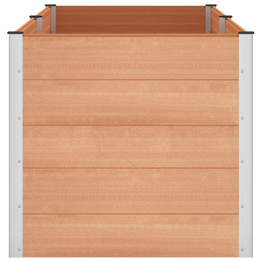 Verhoogde plantenbak Bruin 250 x 100 x 91 cm alu.