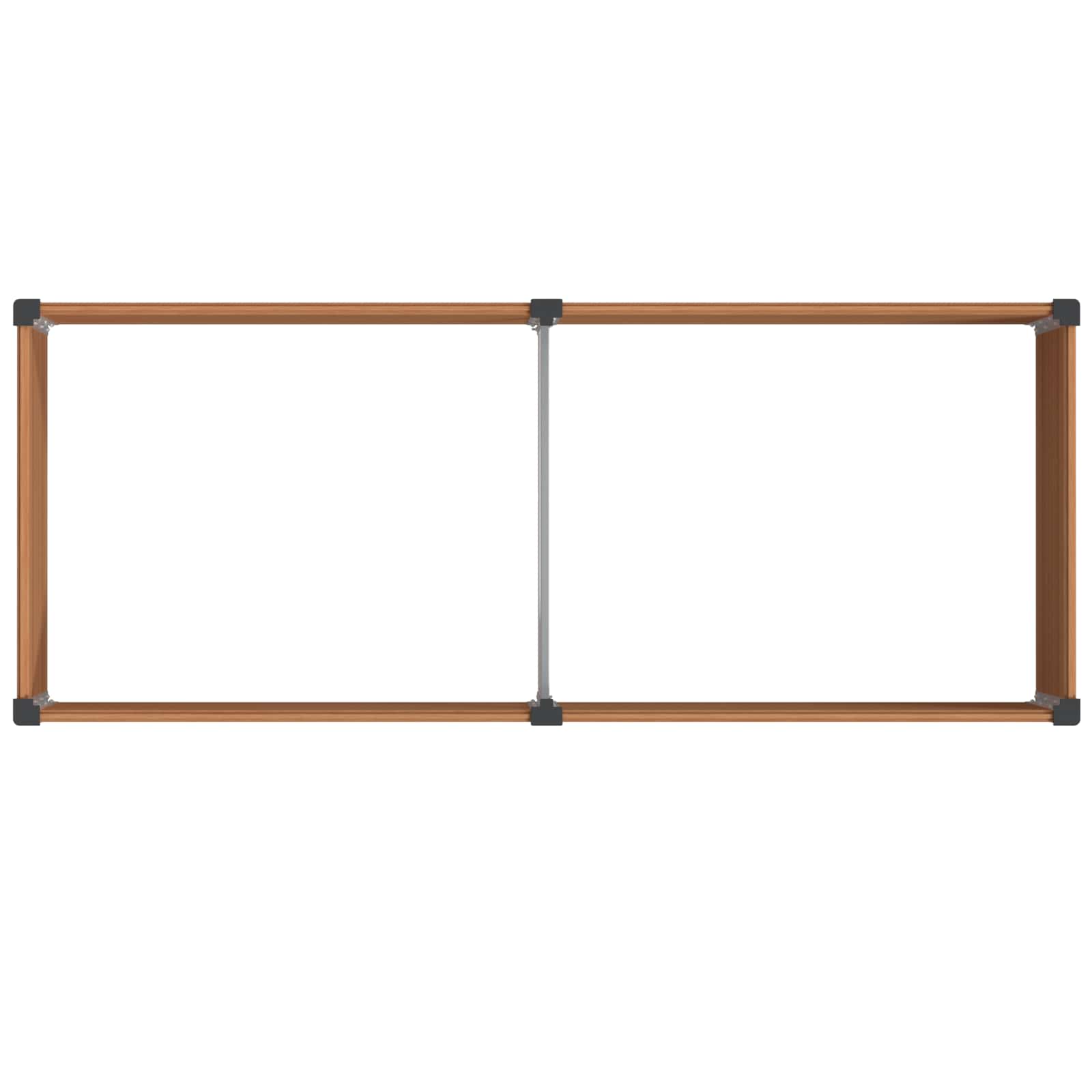 Verhoogde plantenbak Bruin 250 x 100 x 91 cm alu.