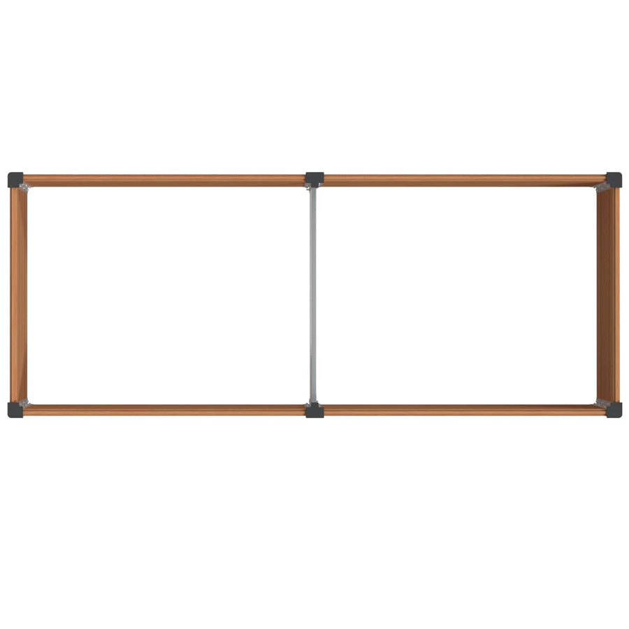 Verhoogde plantenbak Bruin 250 x 100 x 91 cm alu.