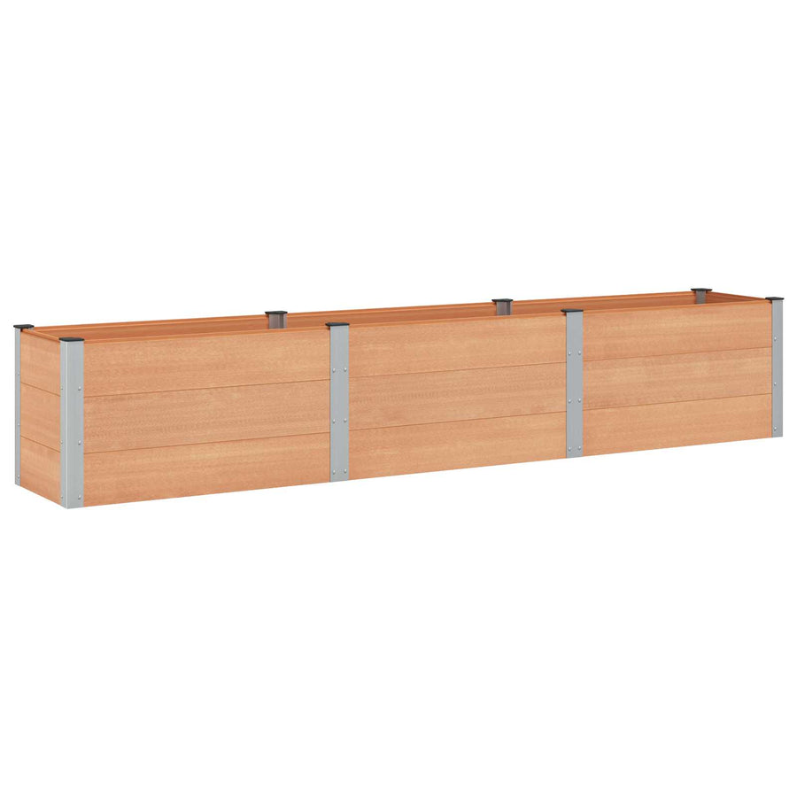 Verhoogde plantenbak Bruin 300 x 50 x 54 cm alu.