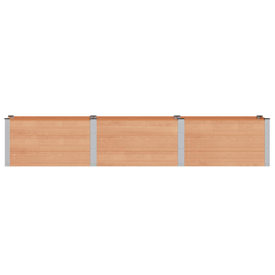 Verhoogde plantenbak Bruin 300 x 50 x 54 cm alu.