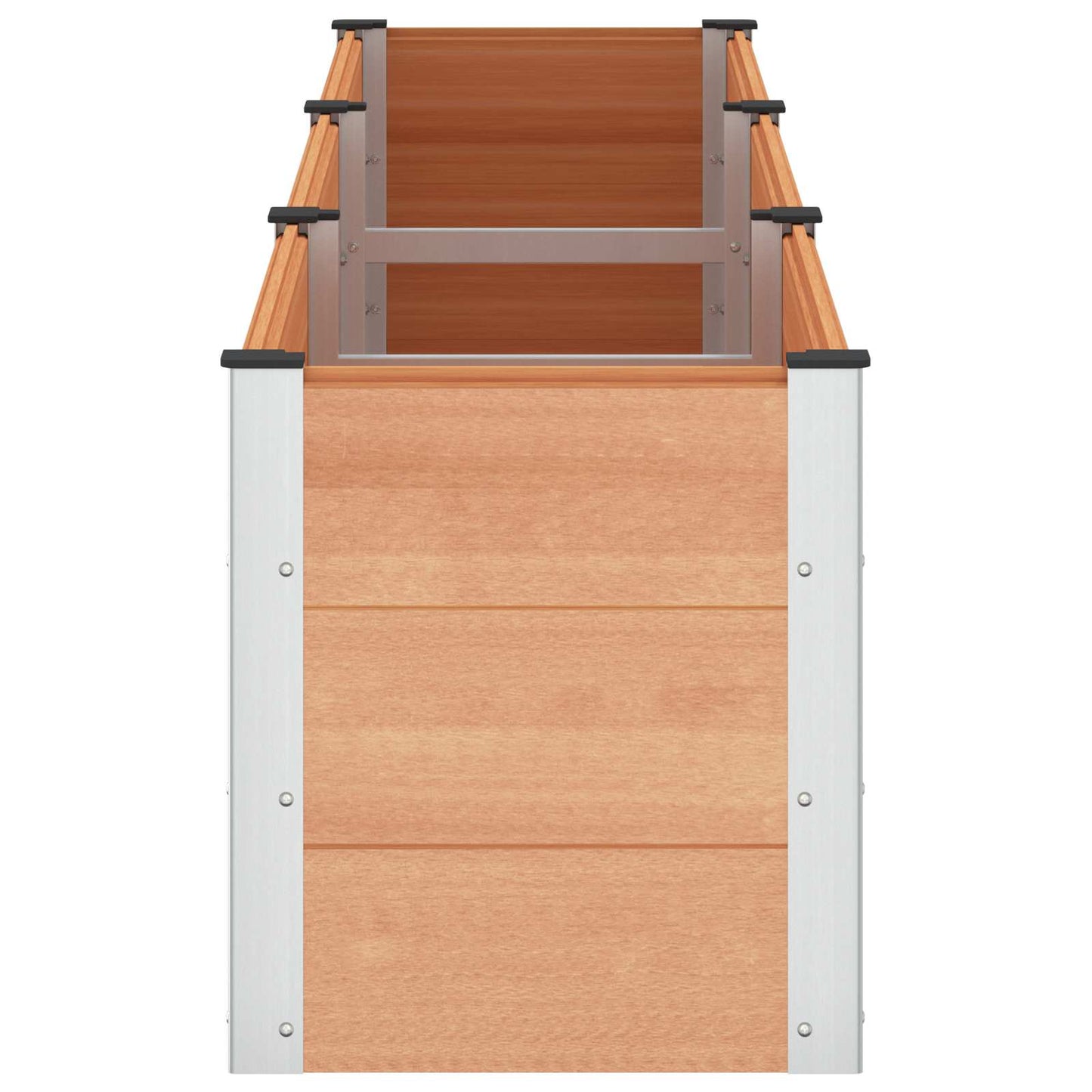 Verhoogde plantenbak Bruin 300 x 50 x 54 cm alu.