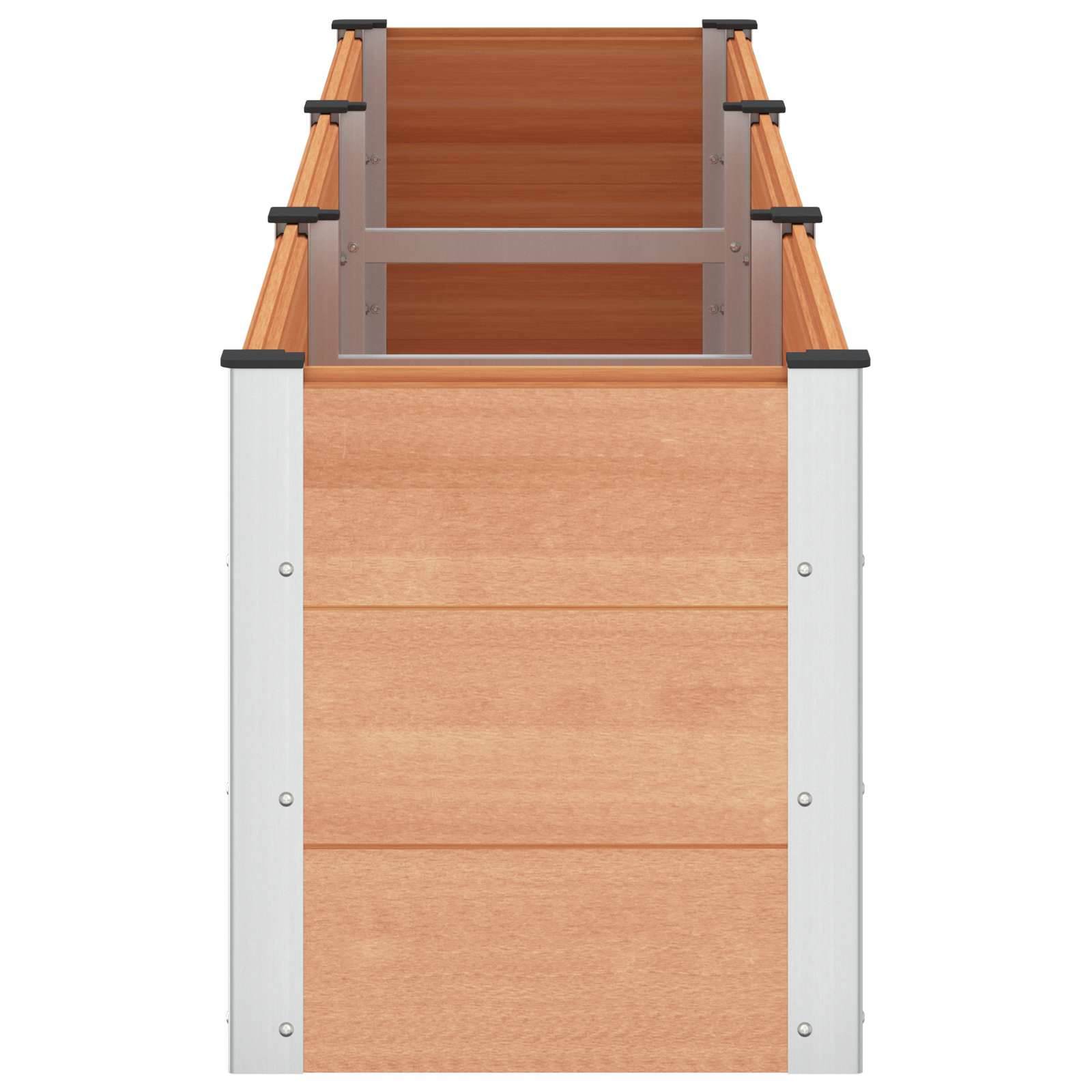Verhoogde plantenbak Bruin 300 x 50 x 54 cm alu.
