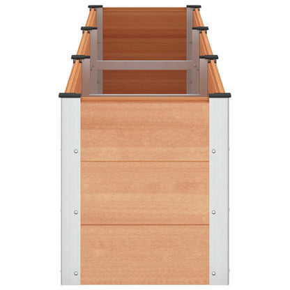 Verhoogde plantenbak Bruin 300 x 50 x 54 cm alu.