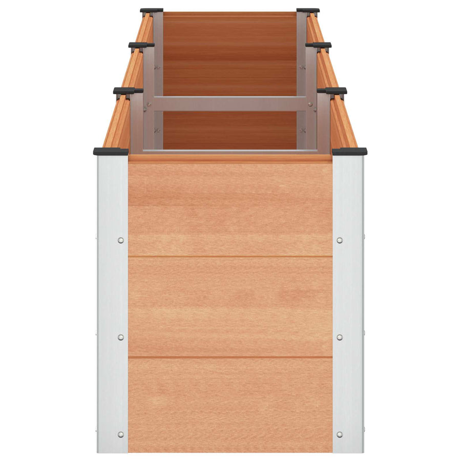 Verhoogde plantenbak Bruin 300 x 50 x 54 cm alu.