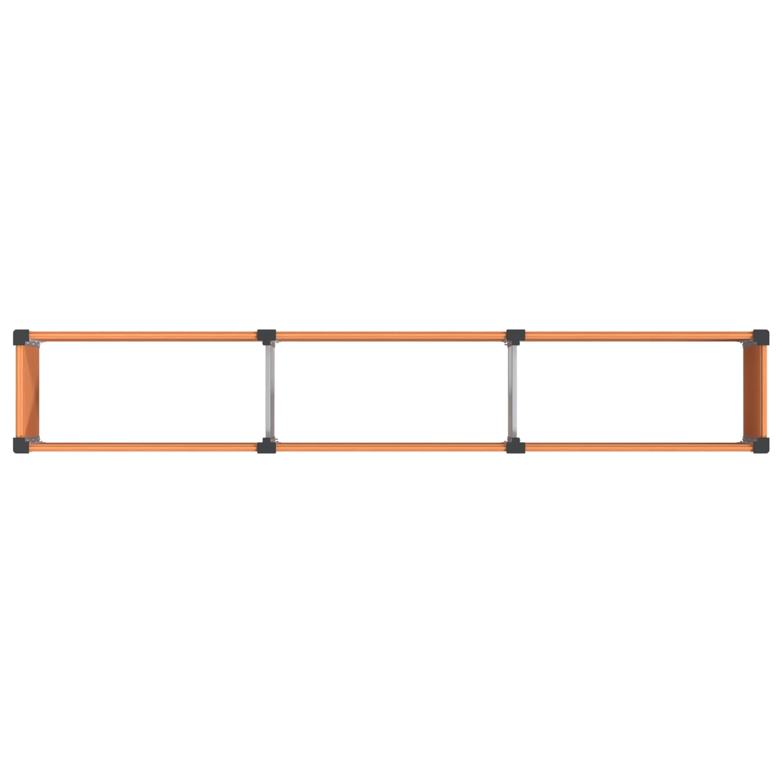 Verhoogde plantenbak Bruin 300 x 50 x 54 cm alu.