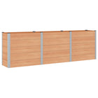 Raised Planter Brown 300 x 50 x 91 cm alu.
