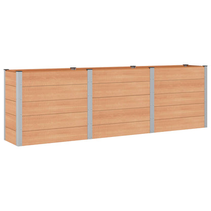 Verhoogde plantenbak Bruin 300 x 50 x 91 cm alu.