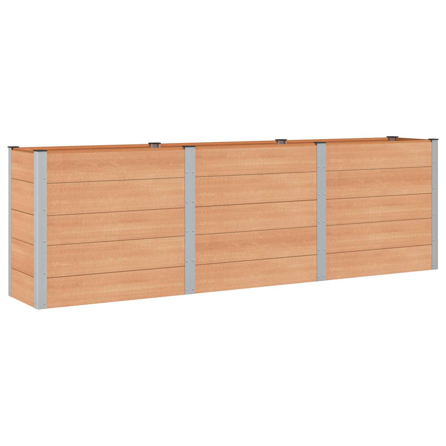 Verhoogde plantenbak Bruin 300 x 50 x 91 cm alu.