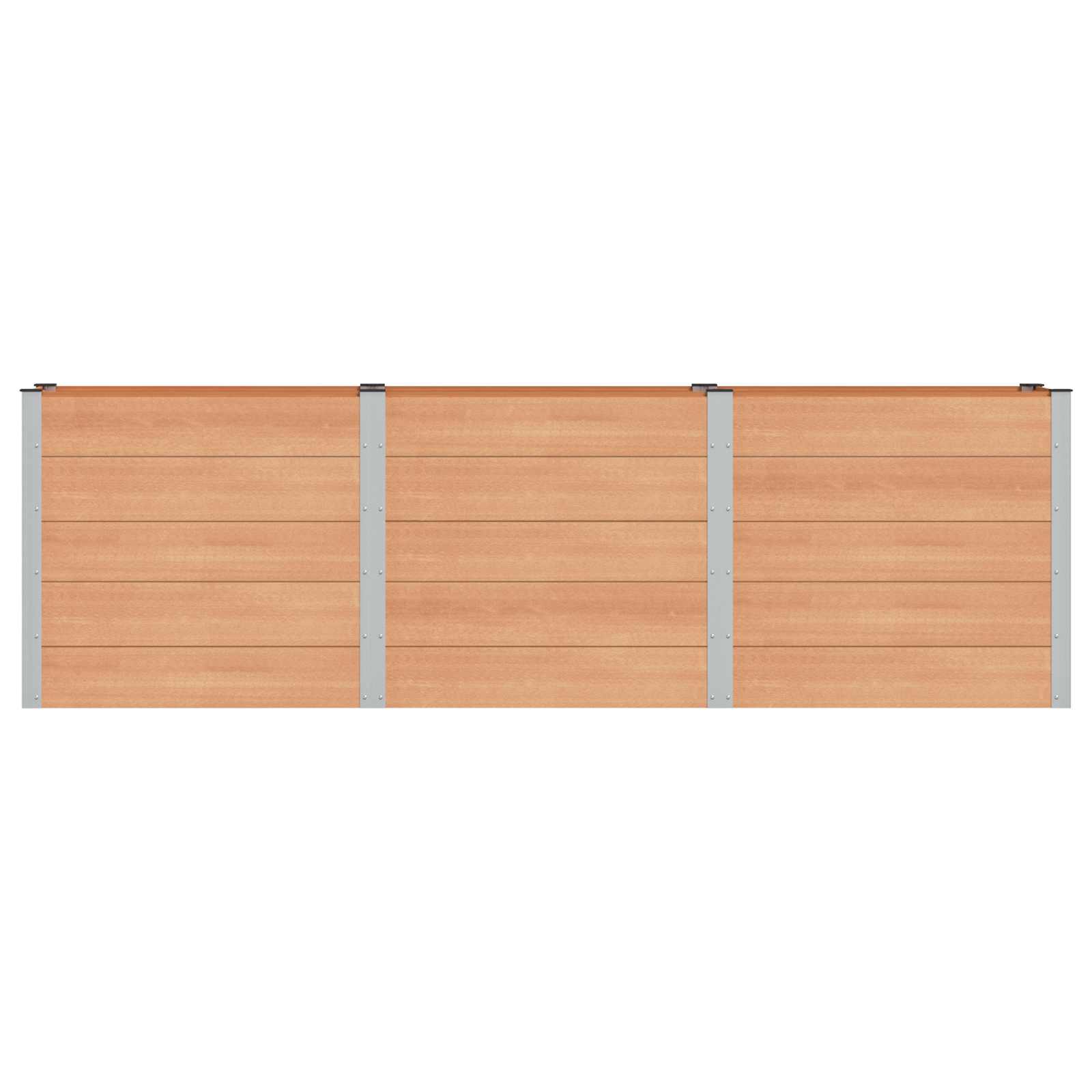 Verhoogde plantenbak Bruin 300 x 50 x 91 cm alu.