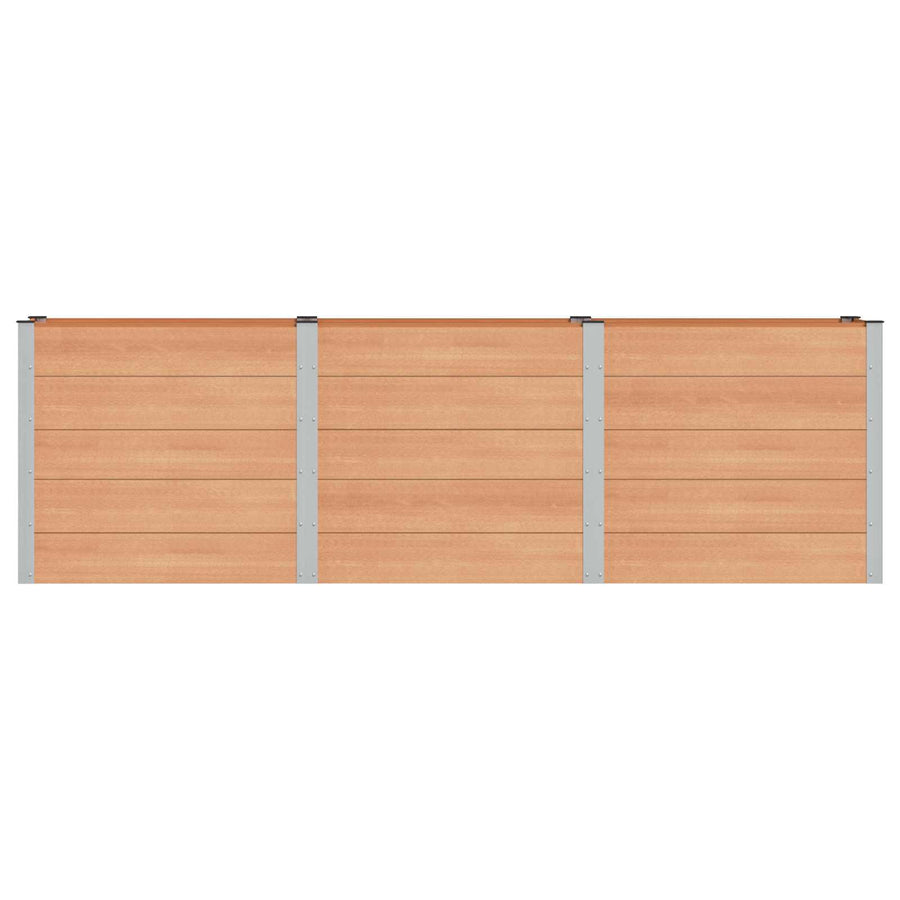 Verhoogde plantenbak Bruin 300 x 50 x 91 cm alu.