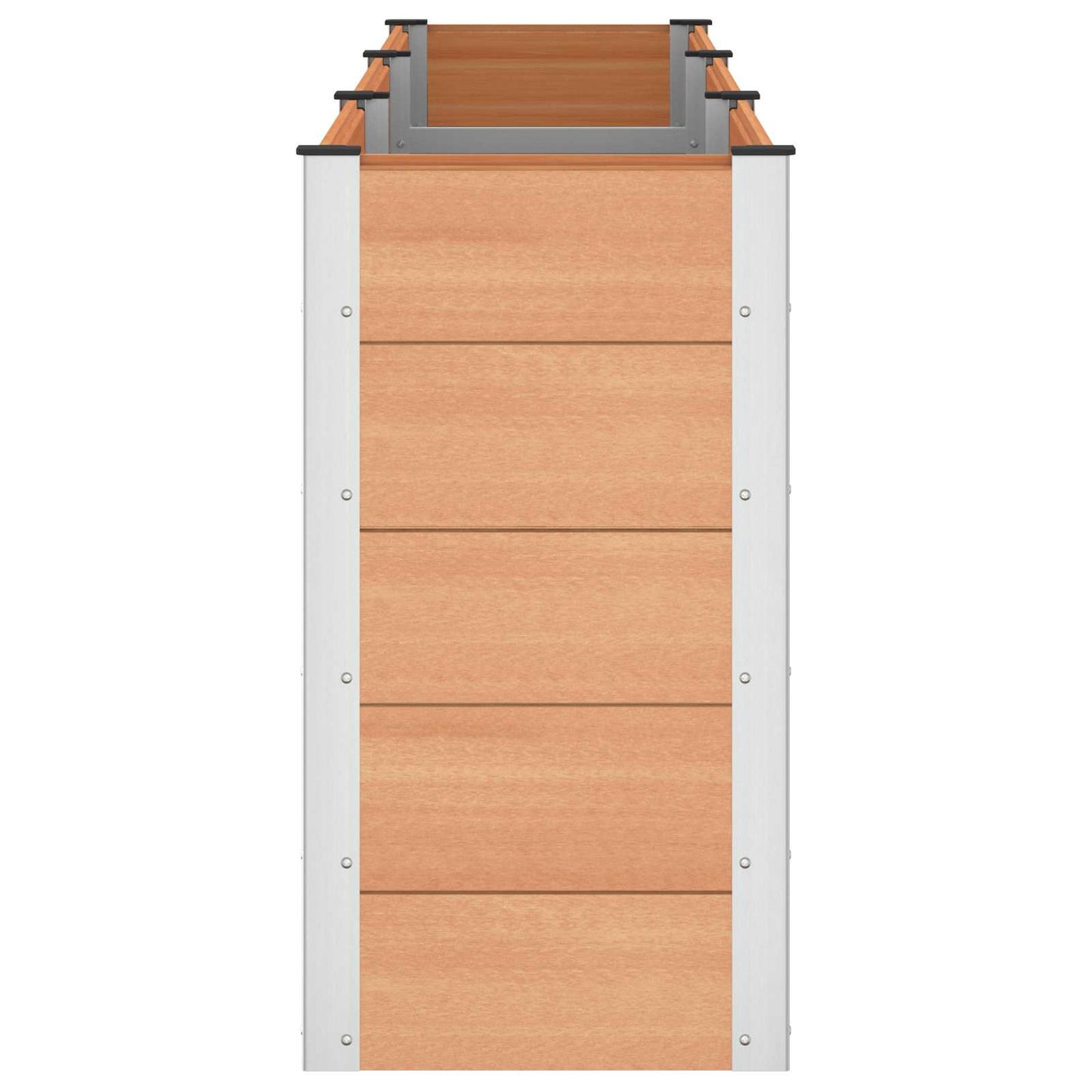 Verhoogde plantenbak Bruin 300 x 50 x 91 cm alu.