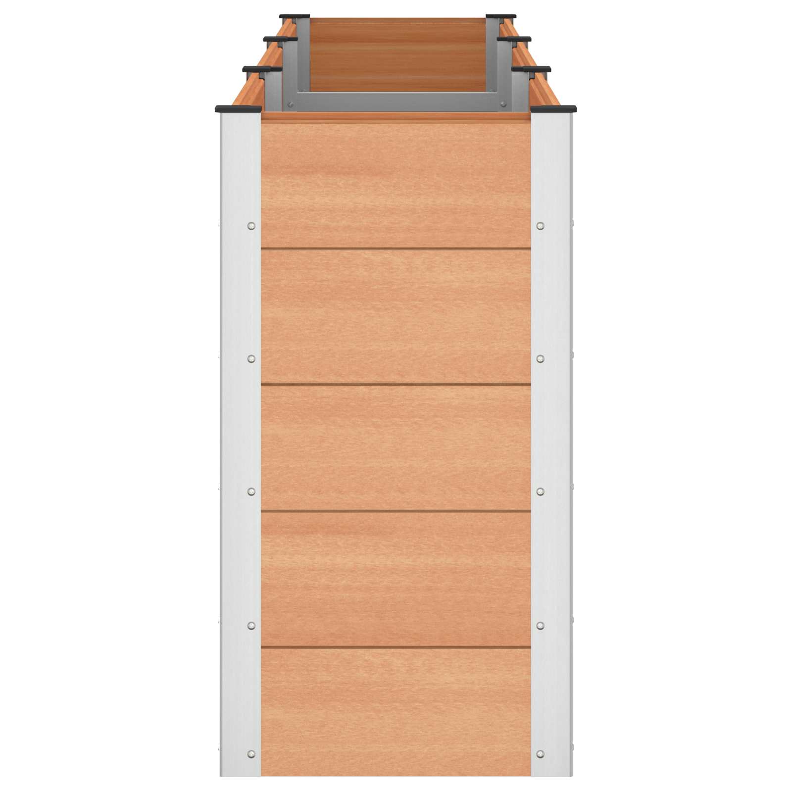 Verhoogde plantenbak Bruin 300 x 50 x 91 cm alu.