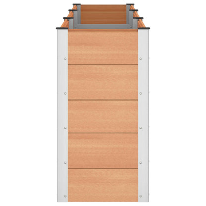 Verhoogde plantenbak Bruin 300 x 50 x 91 cm alu.