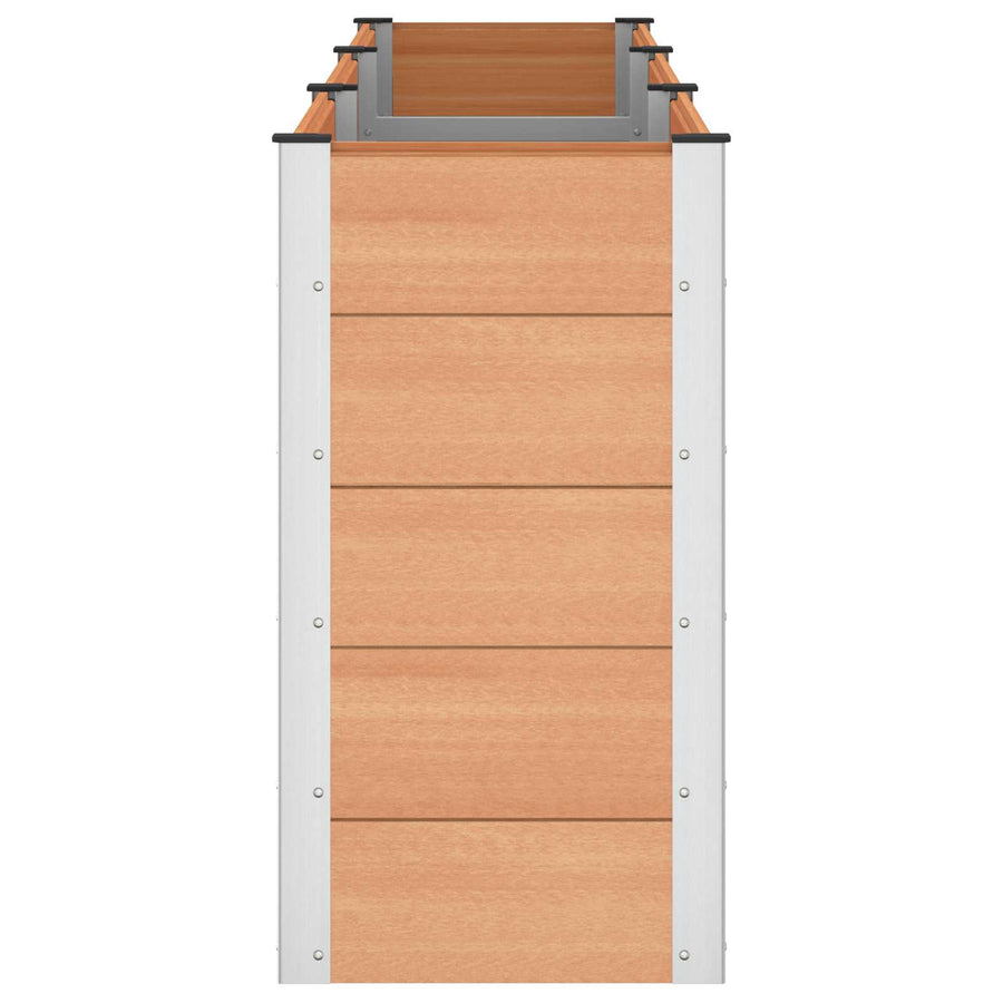 Verhoogde plantenbak Bruin 300 x 50 x 91 cm alu.