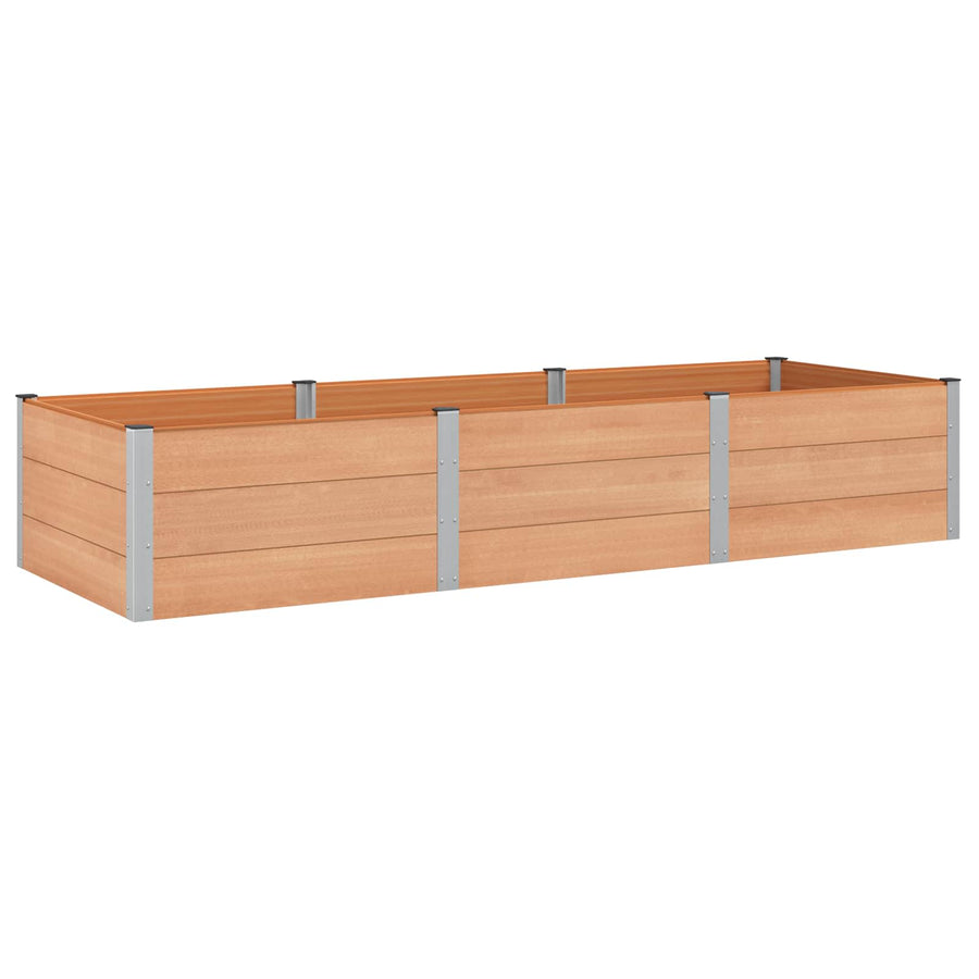 Verhoogde plantenbak Bruin 300 x 100 x 54 cm alu.
