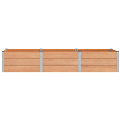 Verhoogde plantenbak Bruin 300 x 100 x 54 cm alu.
