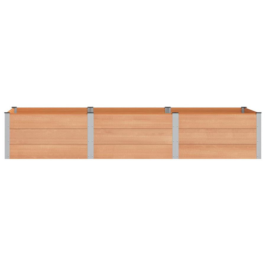 Verhoogde plantenbak Bruin 300 x 100 x 54 cm alu.