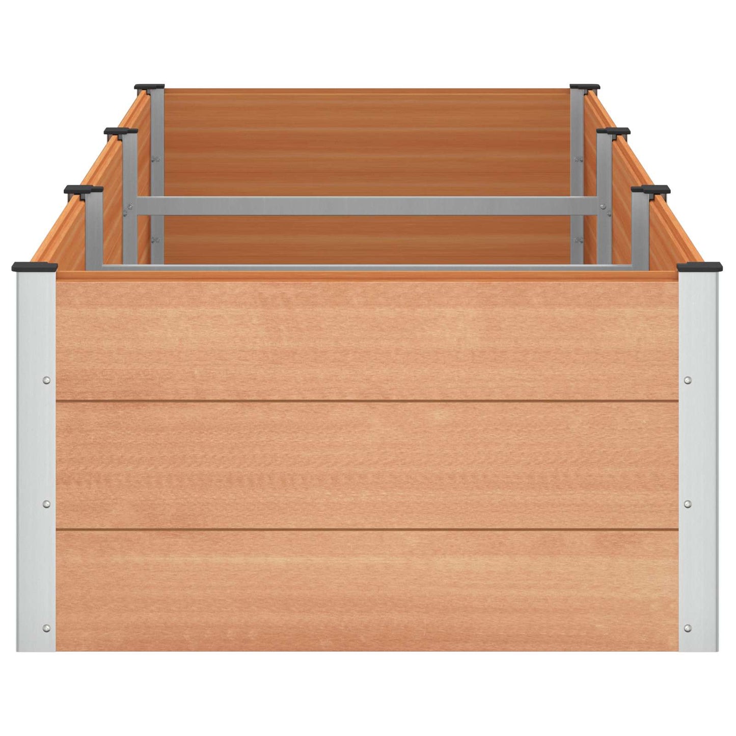 Verhoogde plantenbak Bruin 300 x 100 x 54 cm alu.