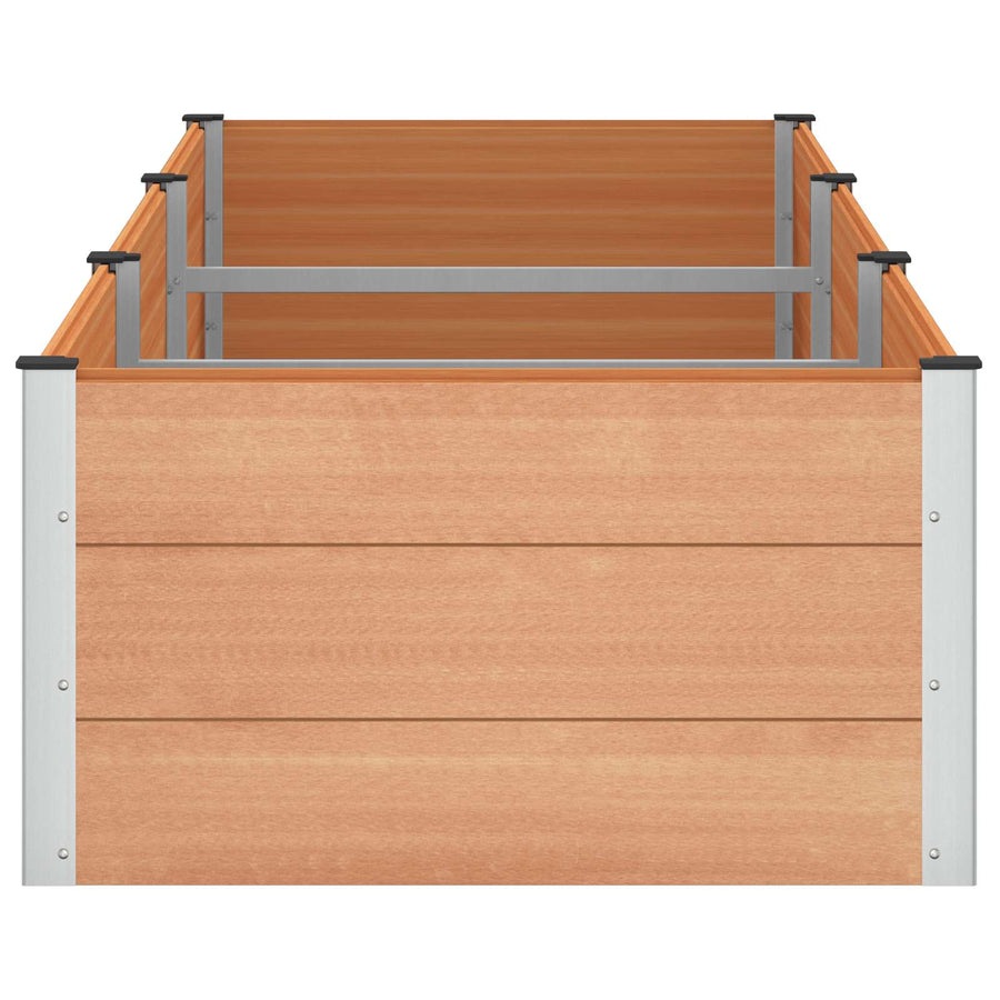 Verhoogde plantenbak Bruin 300 x 100 x 54 cm alu.