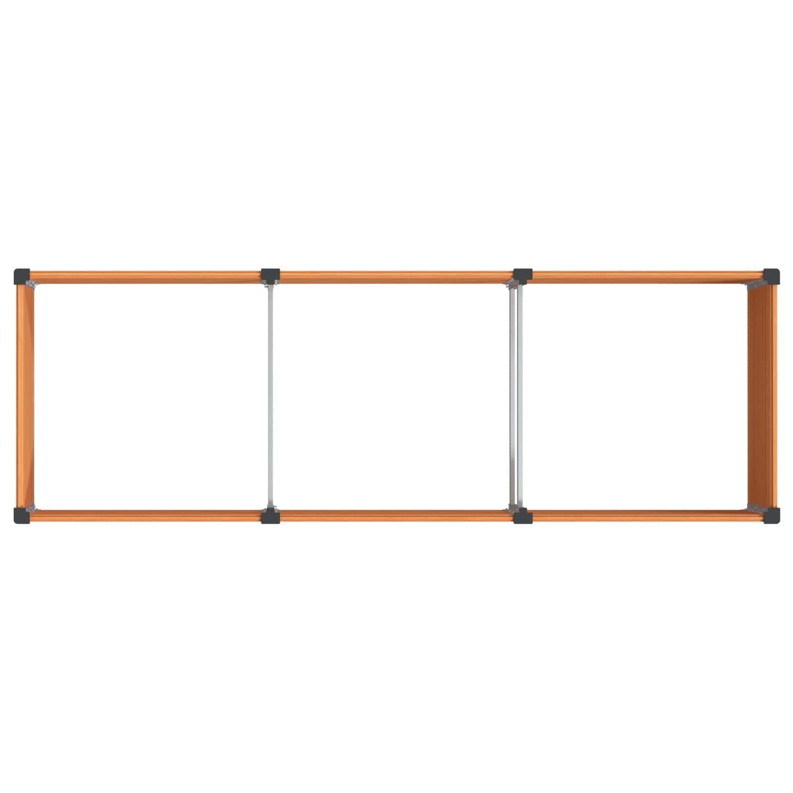 Verhoogde plantenbak Bruin 300 x 100 x 54 cm alu.