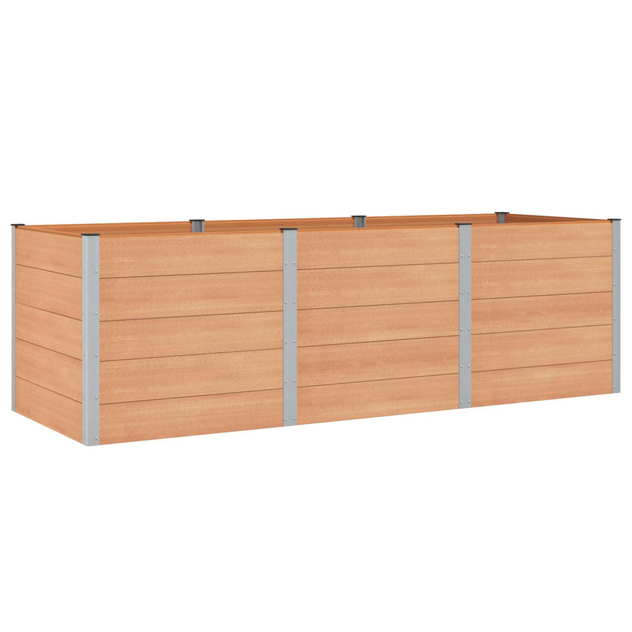 Verhoogde plantenbak Bruin 300 x 100 x 91 cm alu.