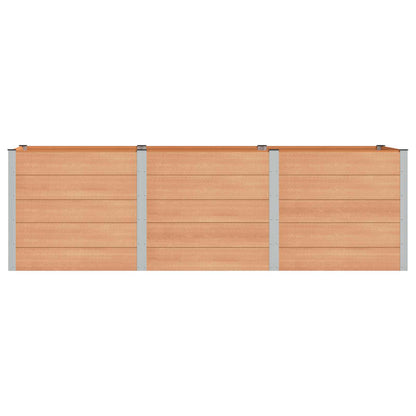 Verhoogde plantenbak Bruin 300 x 100 x 91 cm alu.
