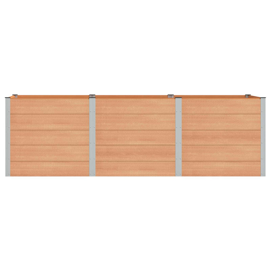 Verhoogde plantenbak Bruin 300 x 100 x 91 cm alu.