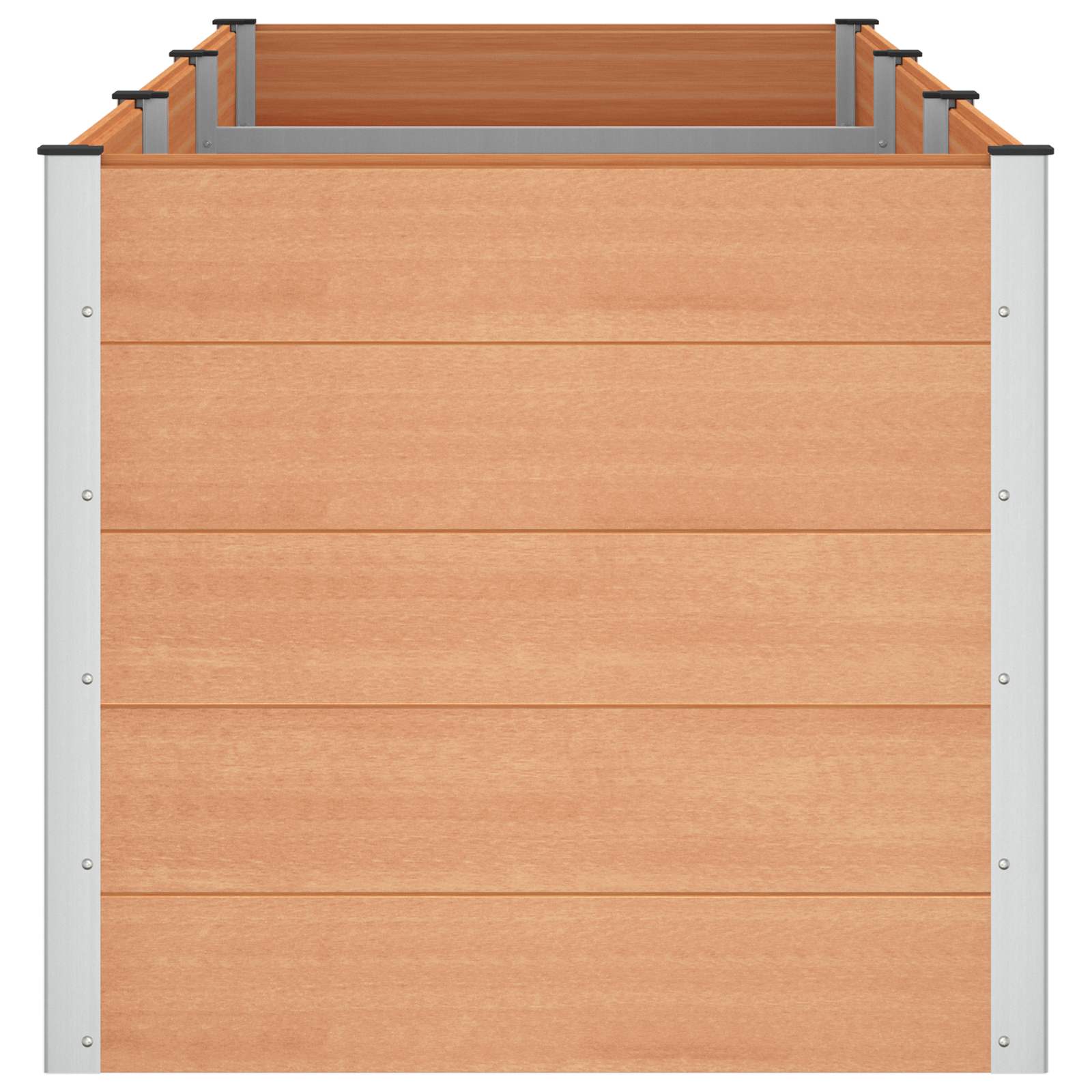 Verhoogde plantenbak Bruin 300 x 100 x 91 cm alu.