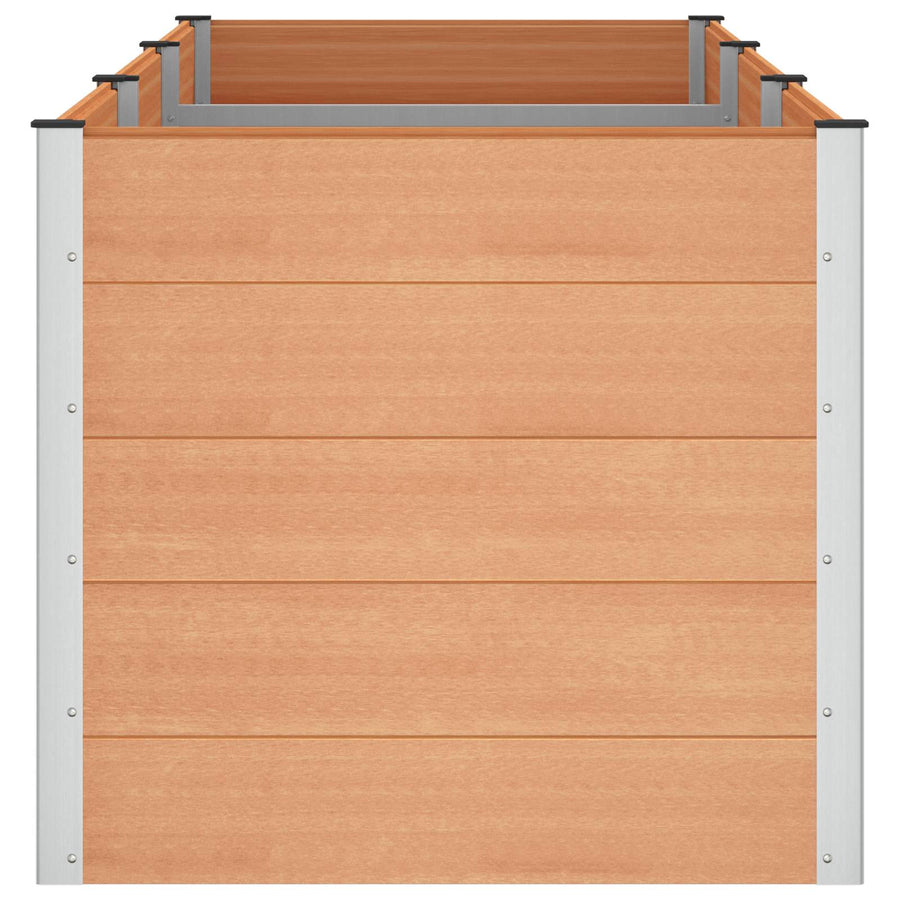 Verhoogde plantenbak Bruin 300 x 100 x 91 cm alu.
